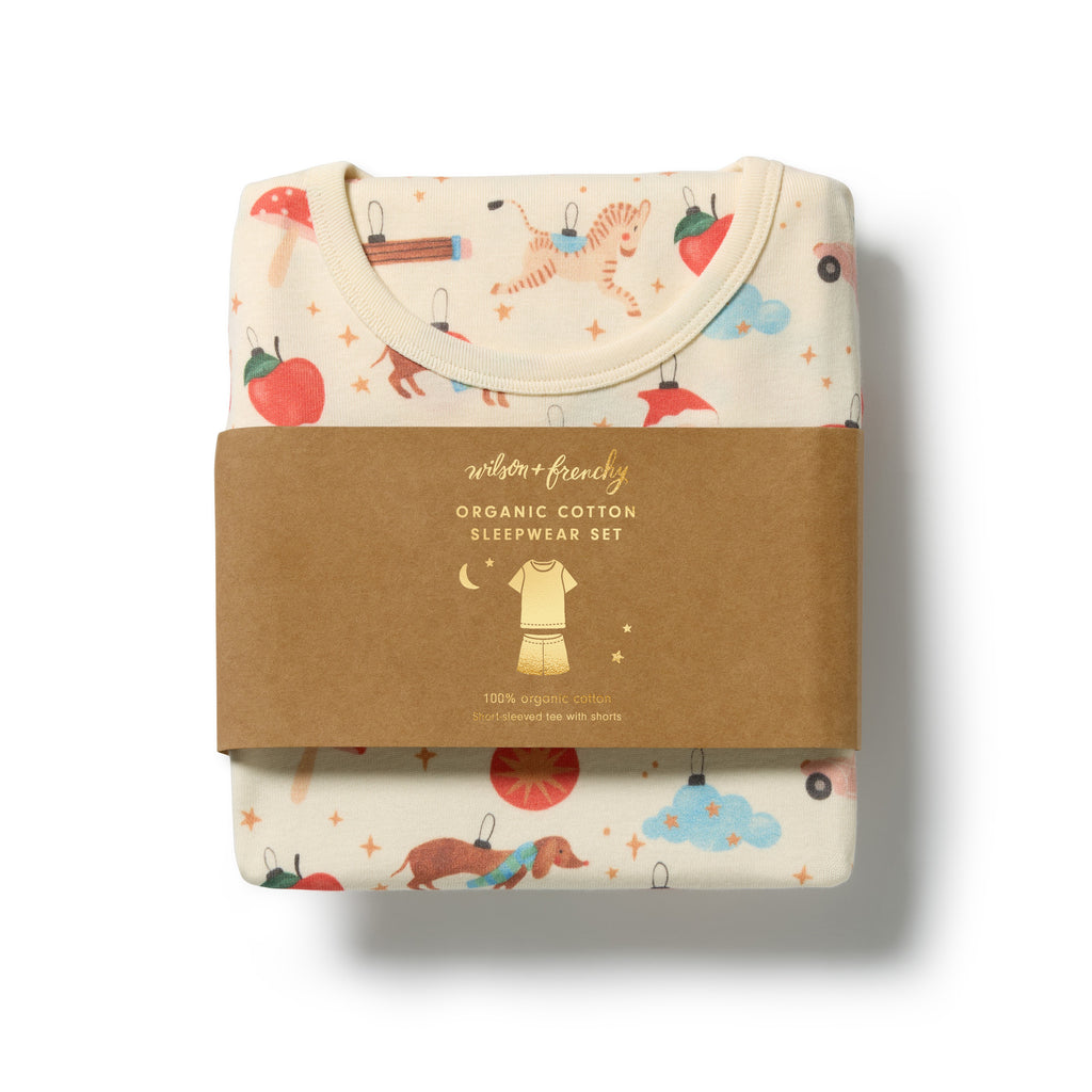 Deck the Halls Organic Rib Short Sleeved Pyjamas