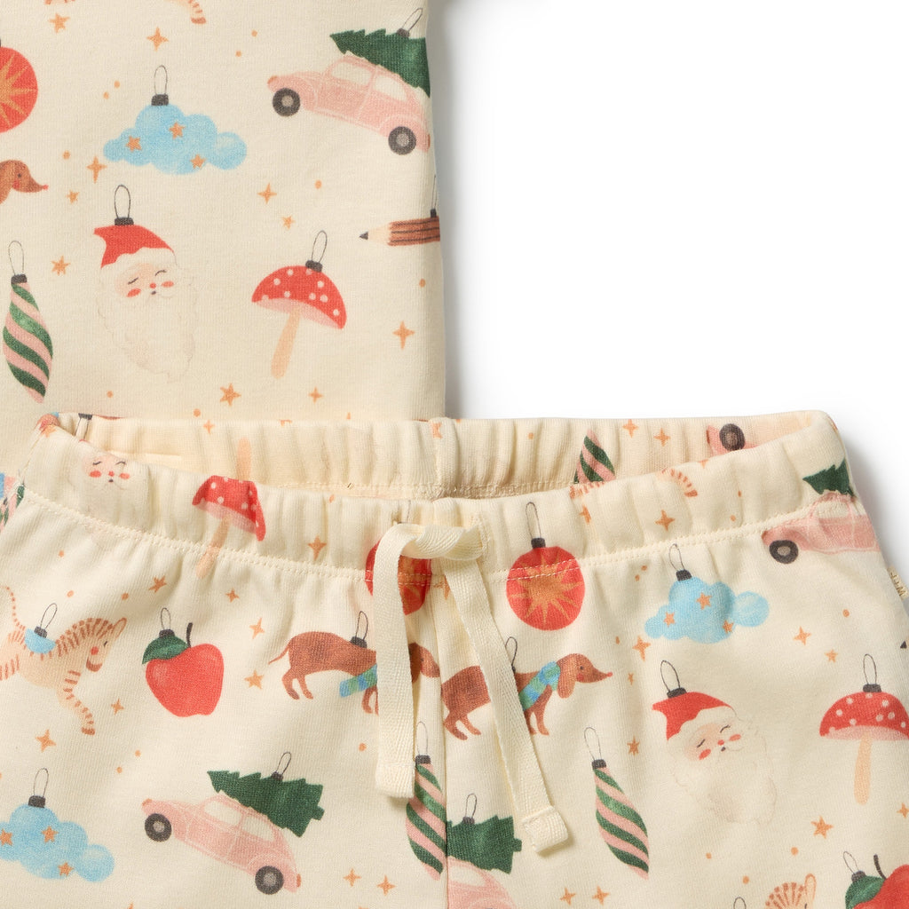 Deck the Halls Organic Rib Short Sleeved Pyjamas