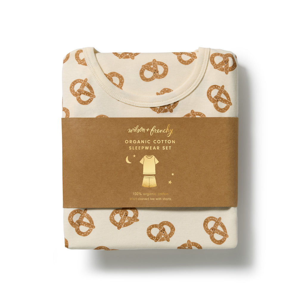 Pretzel Hugs Organic Rib Short Sleeved Pyjamas