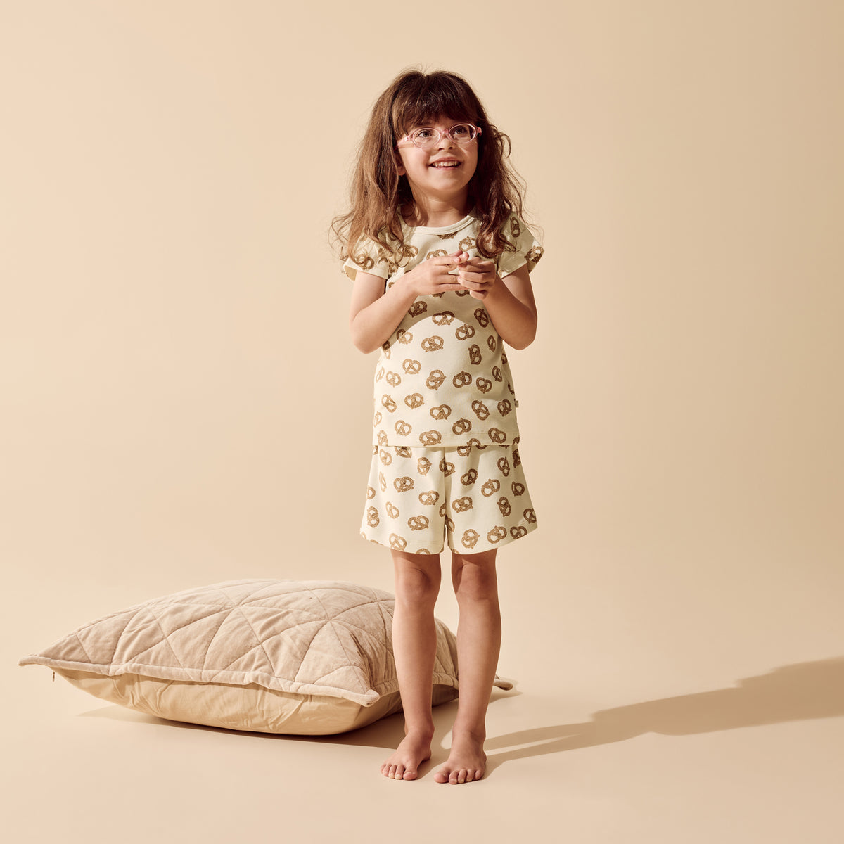 Pretzel Hugs Organic Rib Short Sleeved Pyjamas
