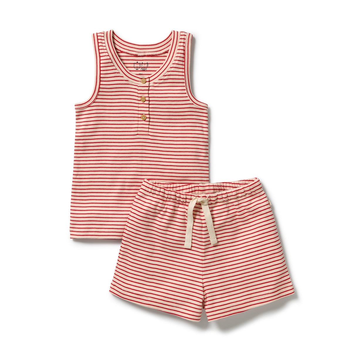 Candy Cane Organic Stripe Rib Pyjamas