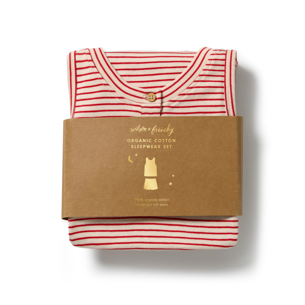 Candy Cane Organic Stripe Rib Pyjamas