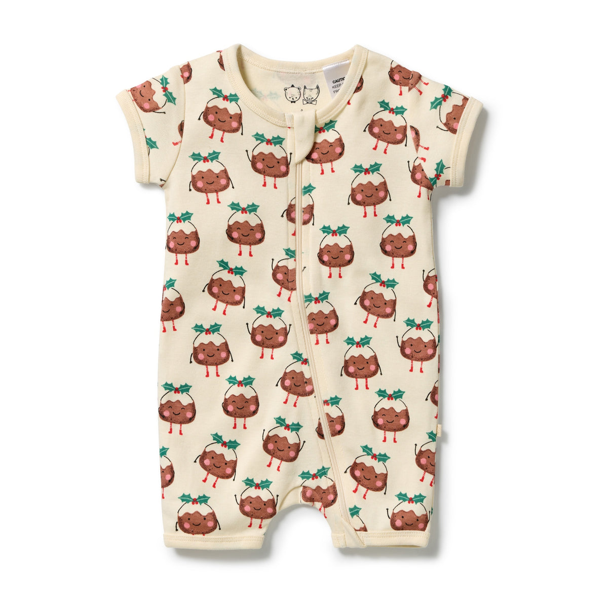 Little Pudin Organic Rib Boyleg Zipsuit