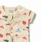 Deck the Halls Organic Rib Boyleg Zipsuit