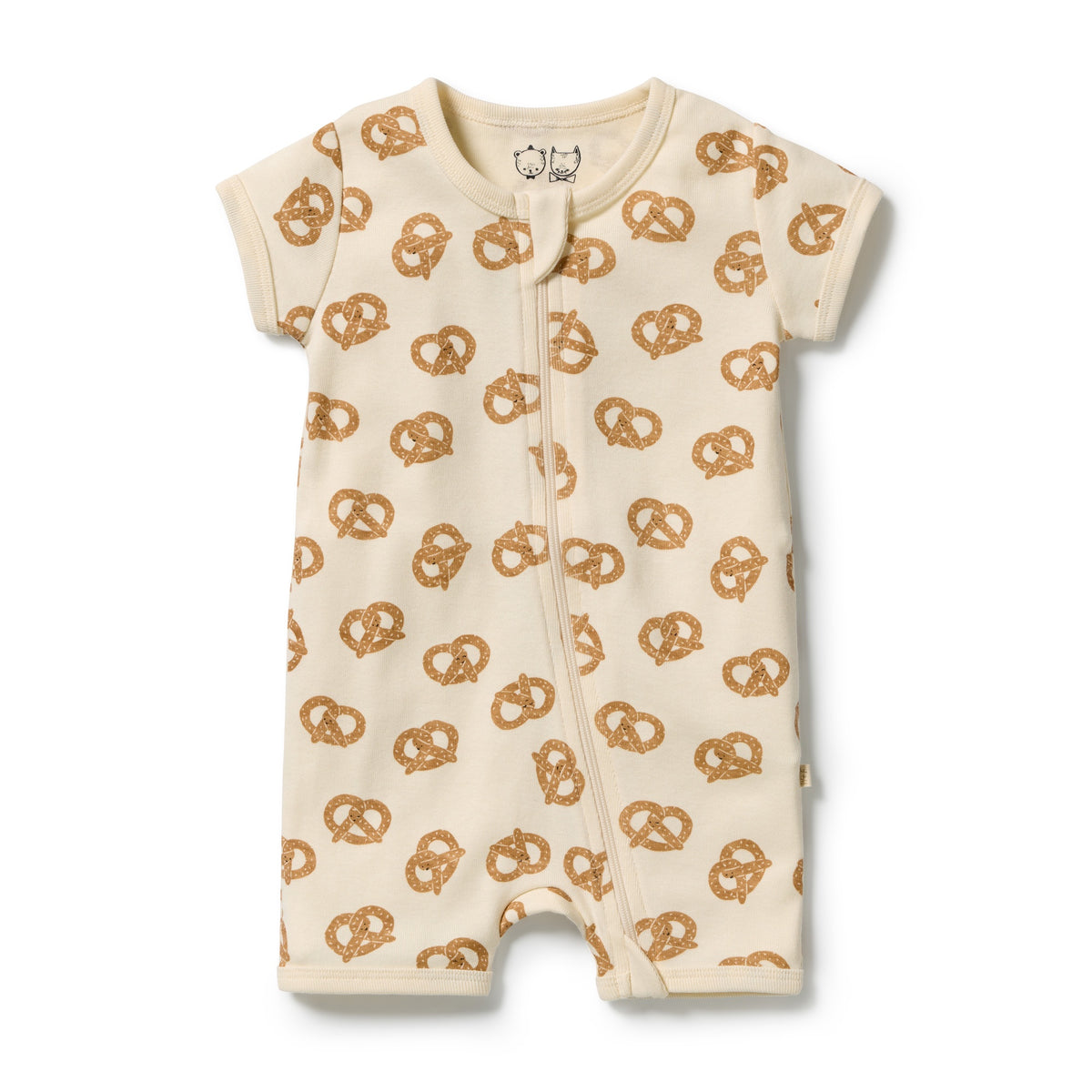 Pretzel Hugs Organic Rib Boyleg Zipsuit