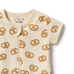 Pretzel Hugs Organic Rib Boyleg Zipsuit