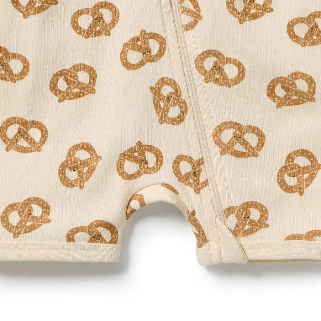 Pretzel Hugs Organic Rib Boyleg Zipsuit