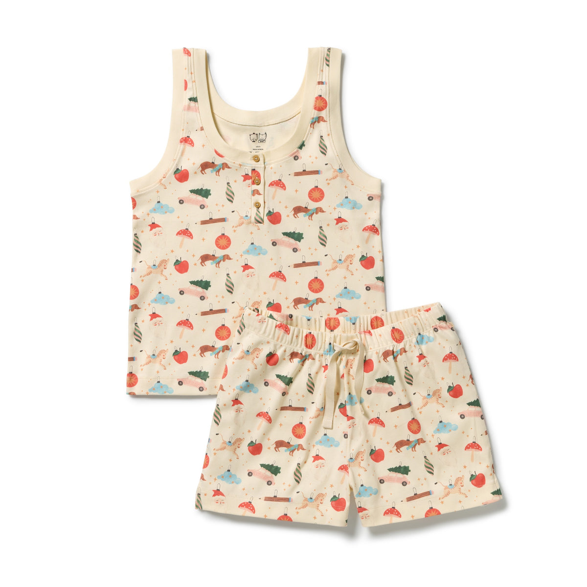 Deck the Halls Organic Rib Womens Pyjamas