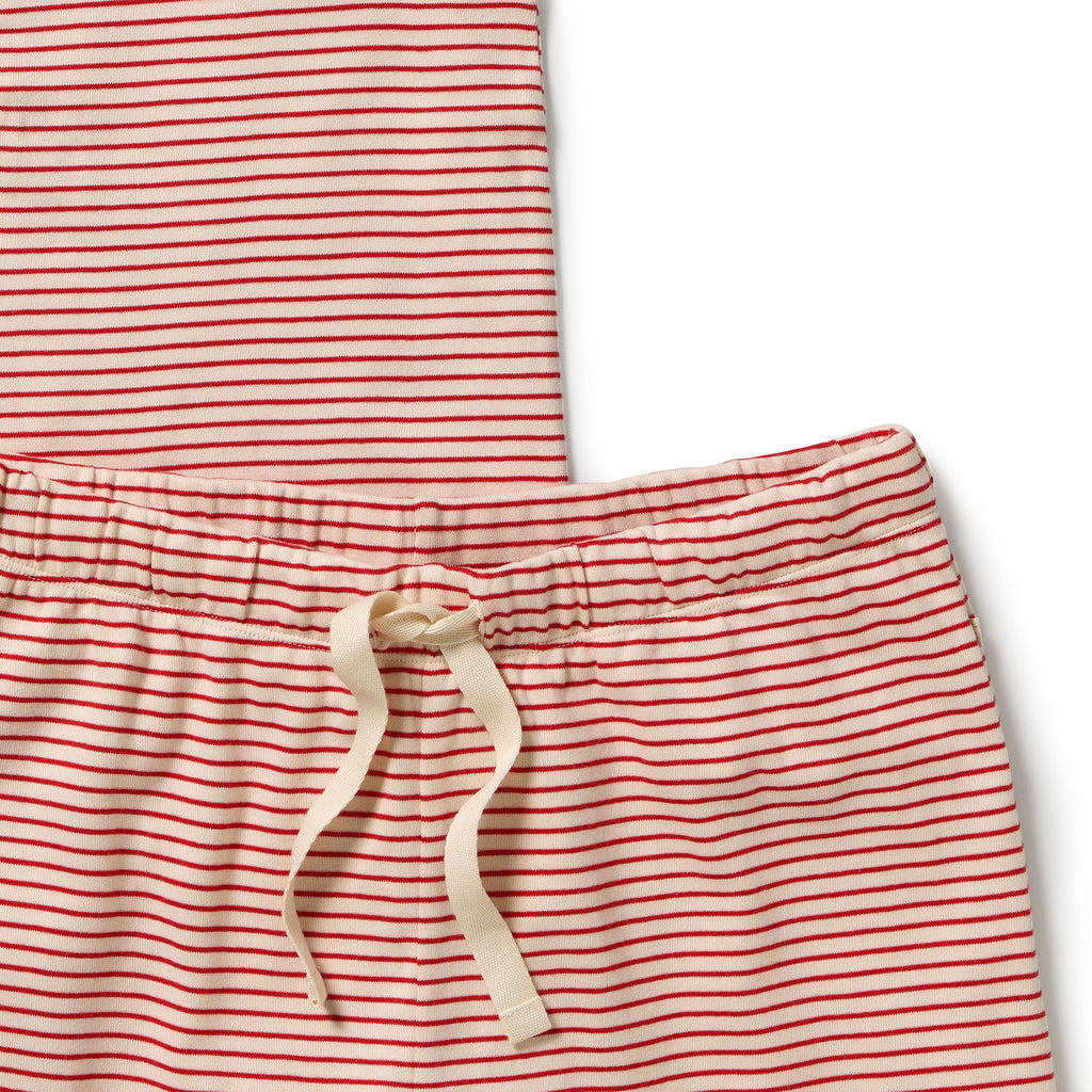 Candy Cane Organic Stripe Rib Womens Pyjamas
