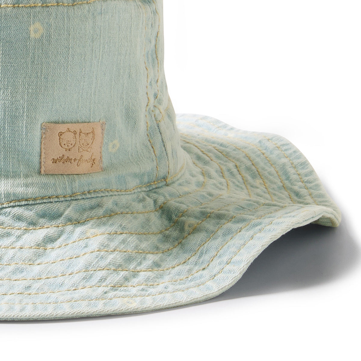 Ditsy Daisy Organic Denim Sun Hat