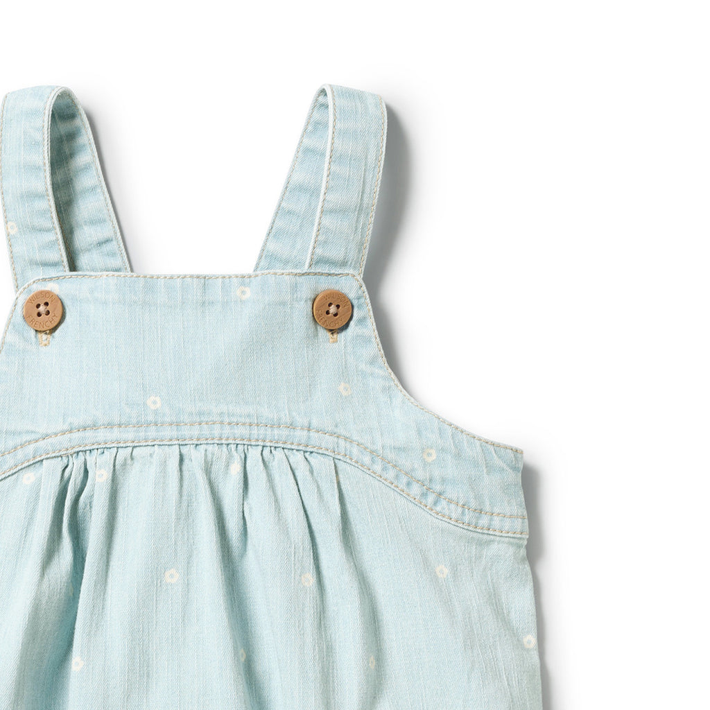Ditsy Daisy Organic Denim Bodysuit