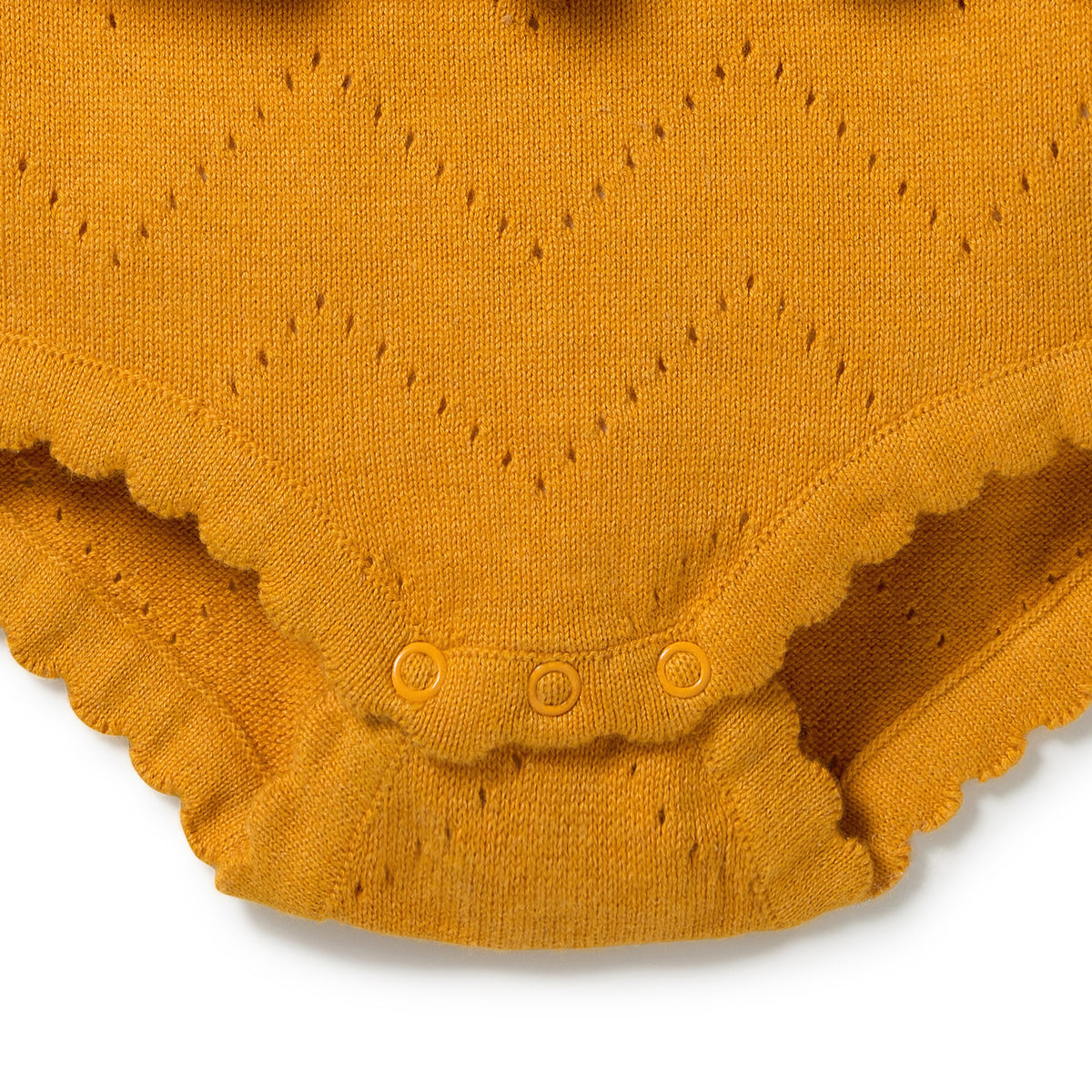 Marmalade Organic Knitted Pointelle Playsuit