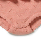 Petal Pink Organic Knitted Pointelle Playsuit