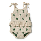 Fleur Organic Knitted Jacquard Playsuit