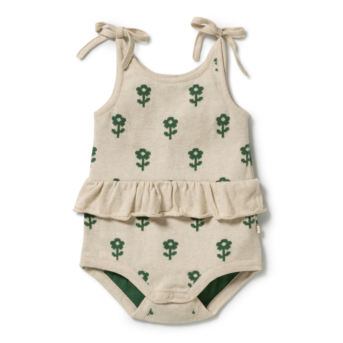 Fleur Organic Knitted Jacquard Playsuit