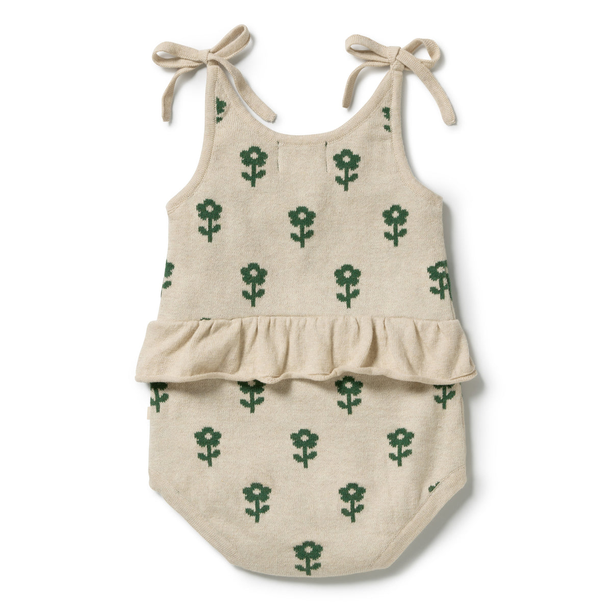 Fleur Organic Knitted Jacquard Playsuit