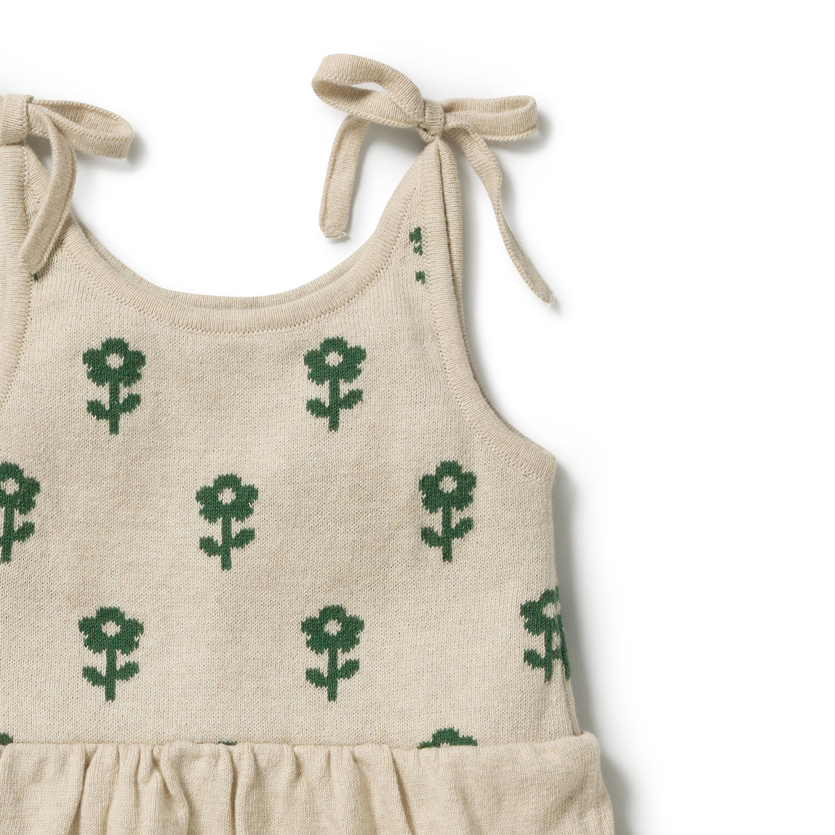 Fleur Organic Knitted Jacquard Playsuit