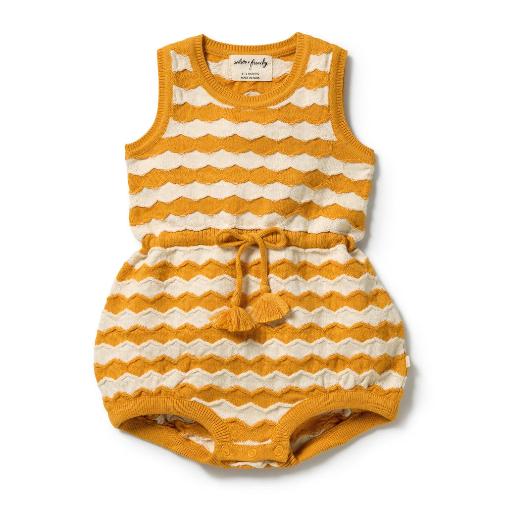 Marmalade Organic Knitted Chevron Bodysuit