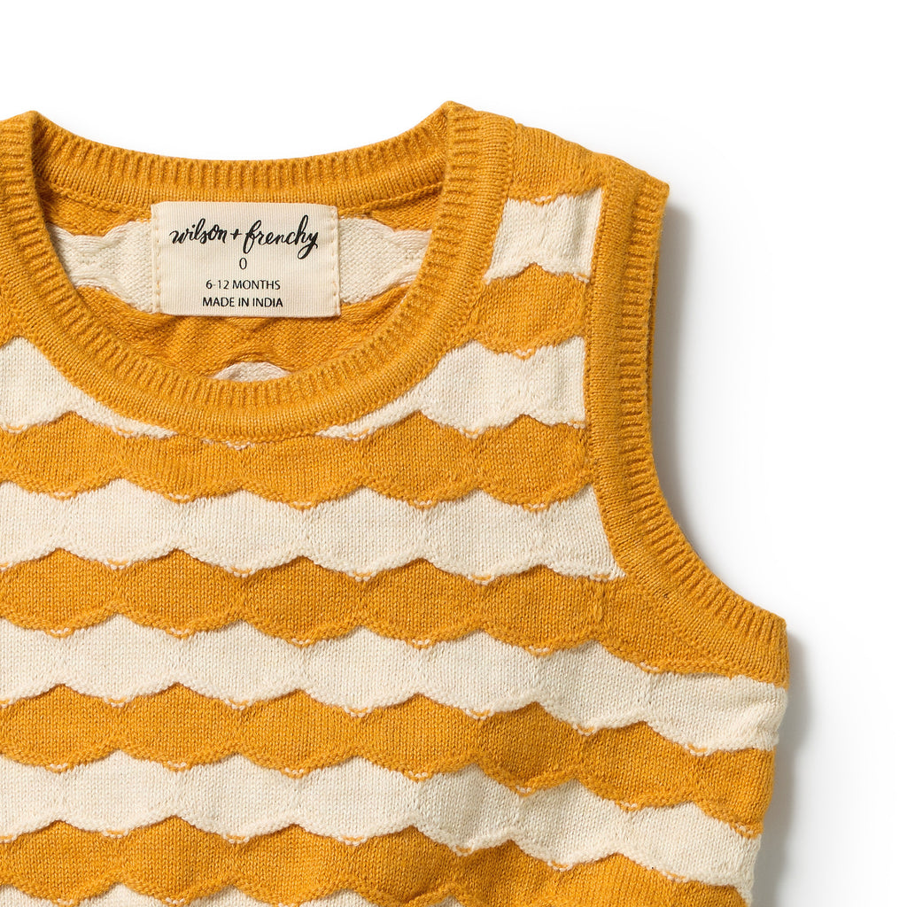 Marmalade Organic Knitted Chevron Bodysuit