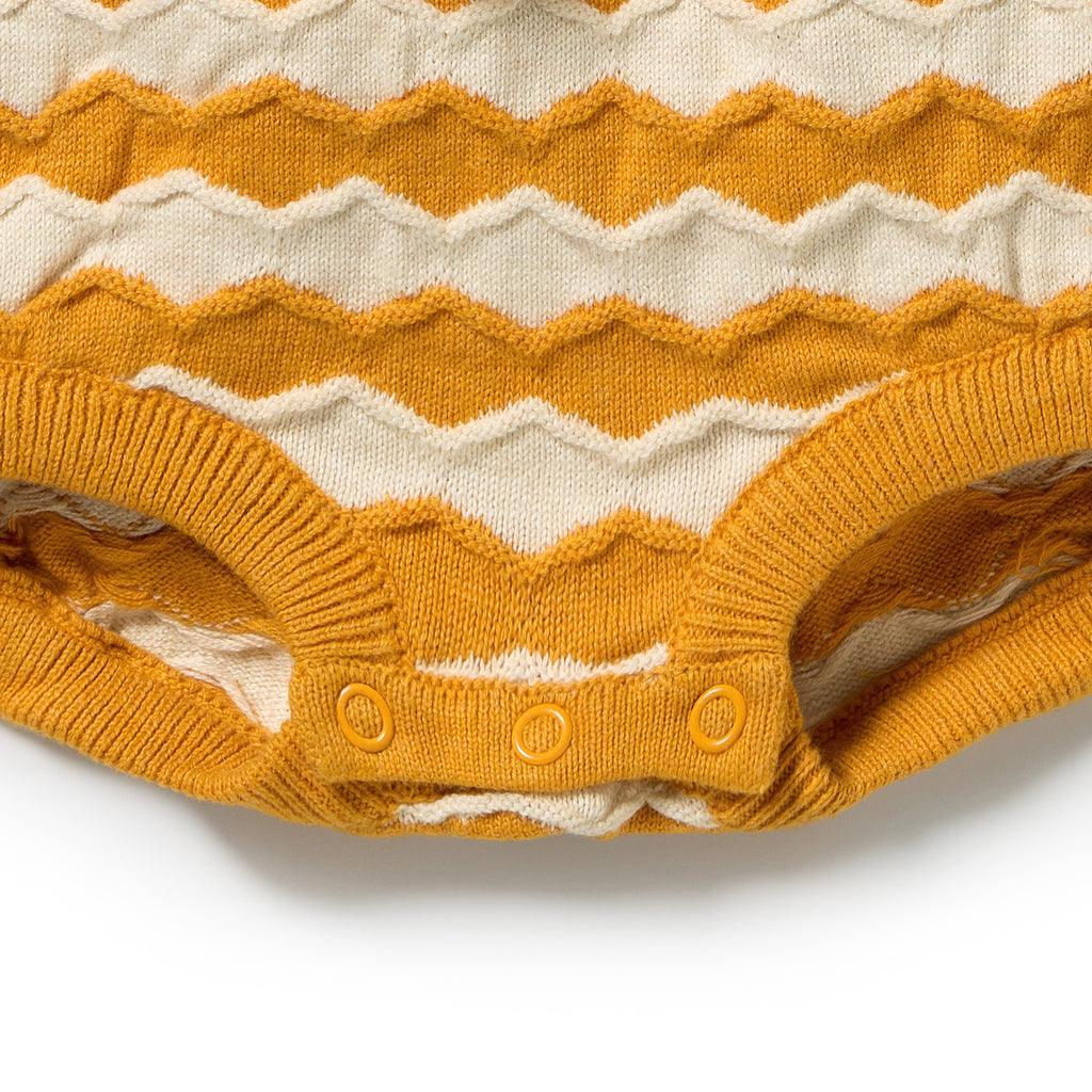 Marmalade Organic Knitted Chevron Bodysuit