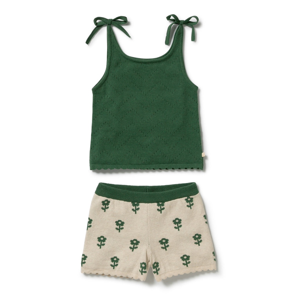 Fleur Organic Knitted Jacquard Set