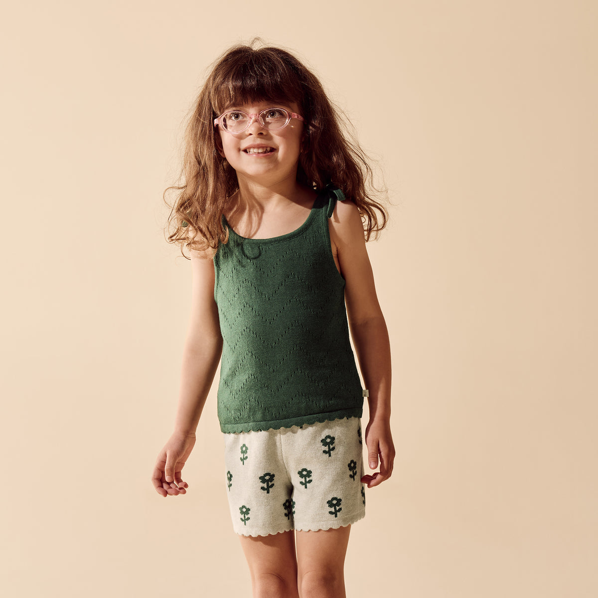 Fleur Organic Knitted Jacquard Set