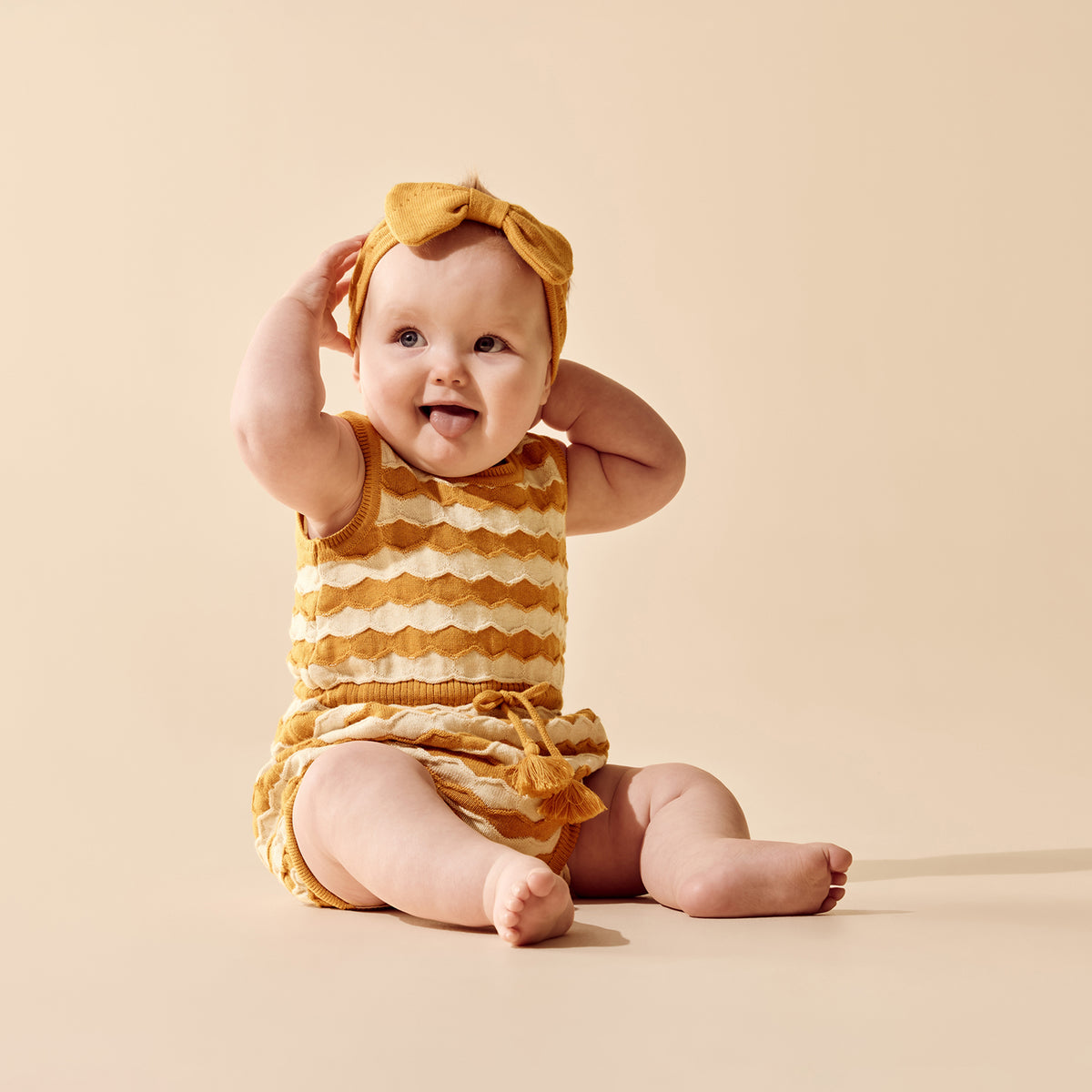 Marmalade Organic Knitted Pointelle Headband