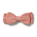 Petal Pink Organic Knitted Pointelle Headband