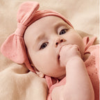 Petal Pink Organic Knitted Pointelle Headband