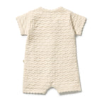 Milk Cloud Organic Knitted Chevron Growsuit