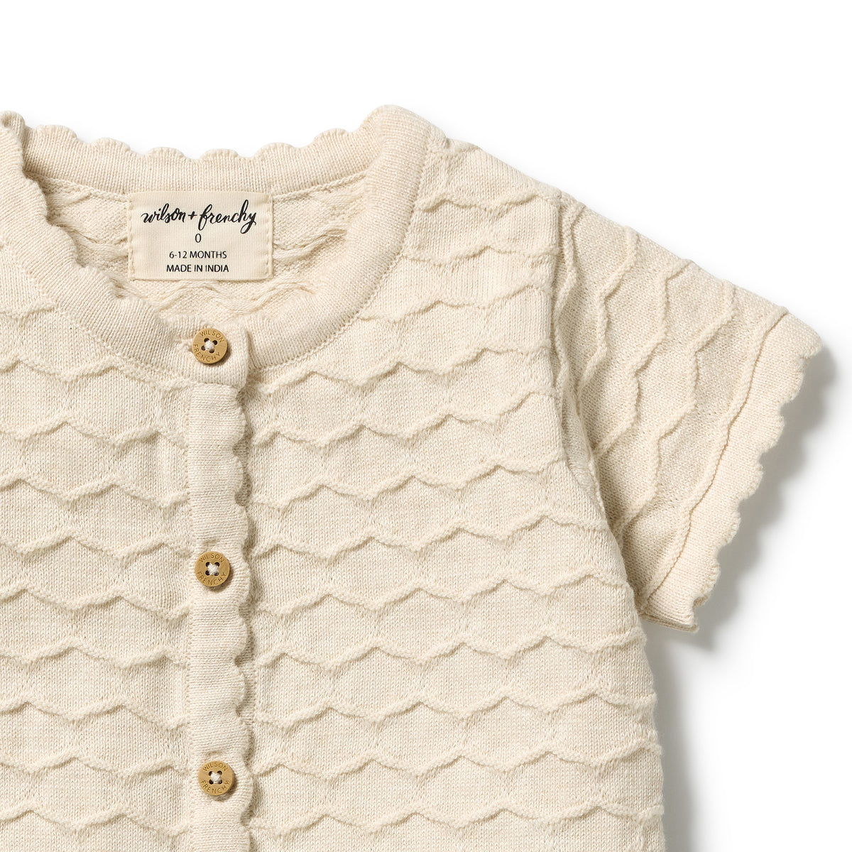 Milk Cloud Organic Knitted Chevron Growsuit