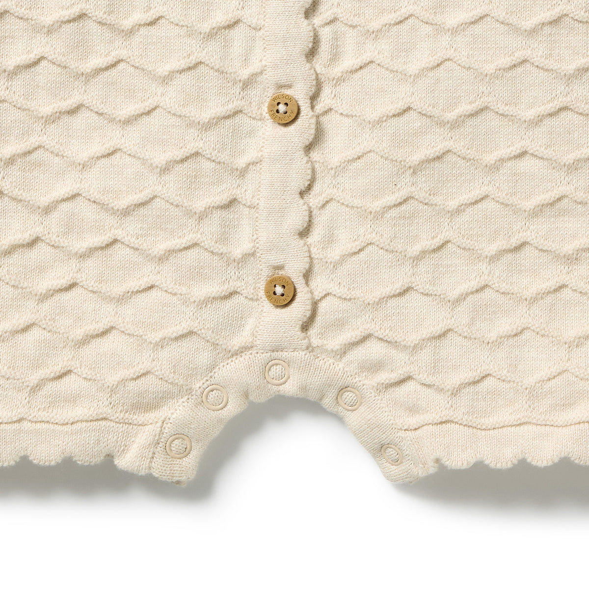 Milk Cloud Organic Knitted Chevron Growsuit