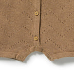 Ginger Snap Organic Knitted Pointelle Growsuit