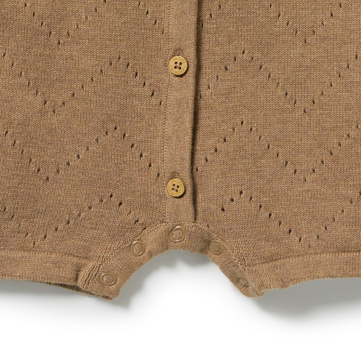 Ginger Snap Organic Knitted Pointelle Growsuit