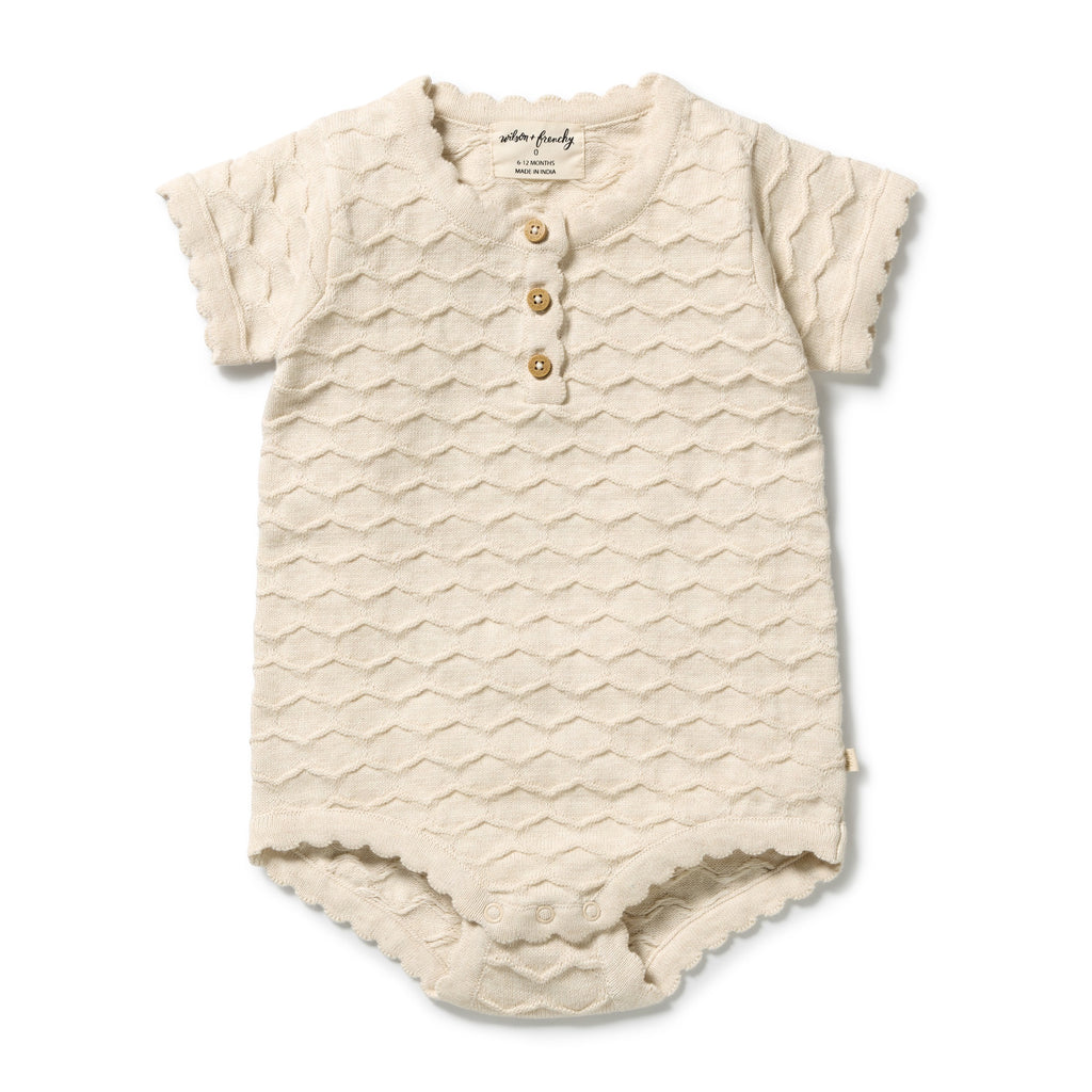 Milk Cloud Organic Knitted Chevron Bodysuit