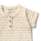 Milk Cloud Organic Knitted Chevron Bodysuit