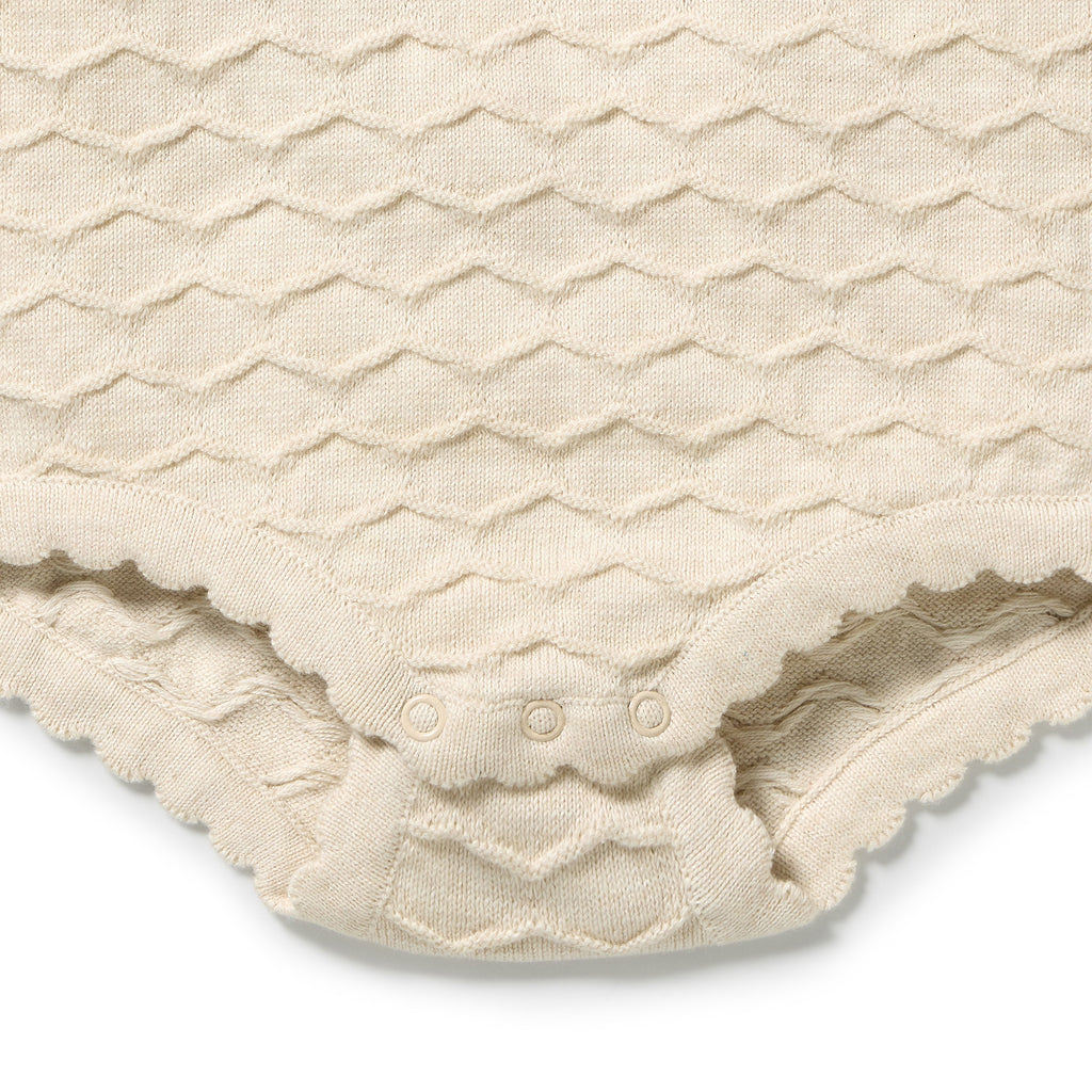 Milk Cloud Organic Knitted Chevron Bodysuit