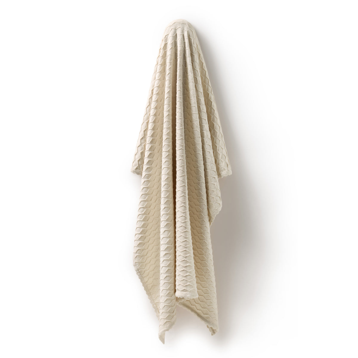 Milk Cloud Organic Knitted Chevron Blanket