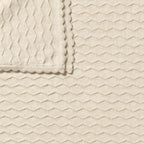 Milk Cloud Organic Knitted Chevron Blanket
