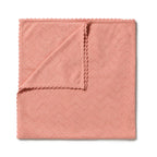 Petal Pink Organic Knitted Pointelle Blanket
