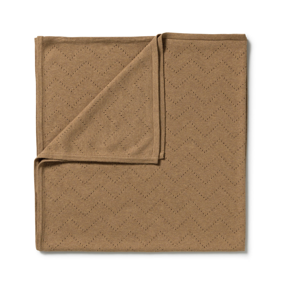 Ginger Snap Organic Knitted Pointelle Blanket