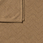 Ginger Snap Organic Knitted Pointelle Blanket