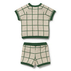 Lagoon Organic Knitted Check Set