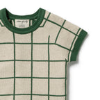 Lagoon Organic Knitted Check Set