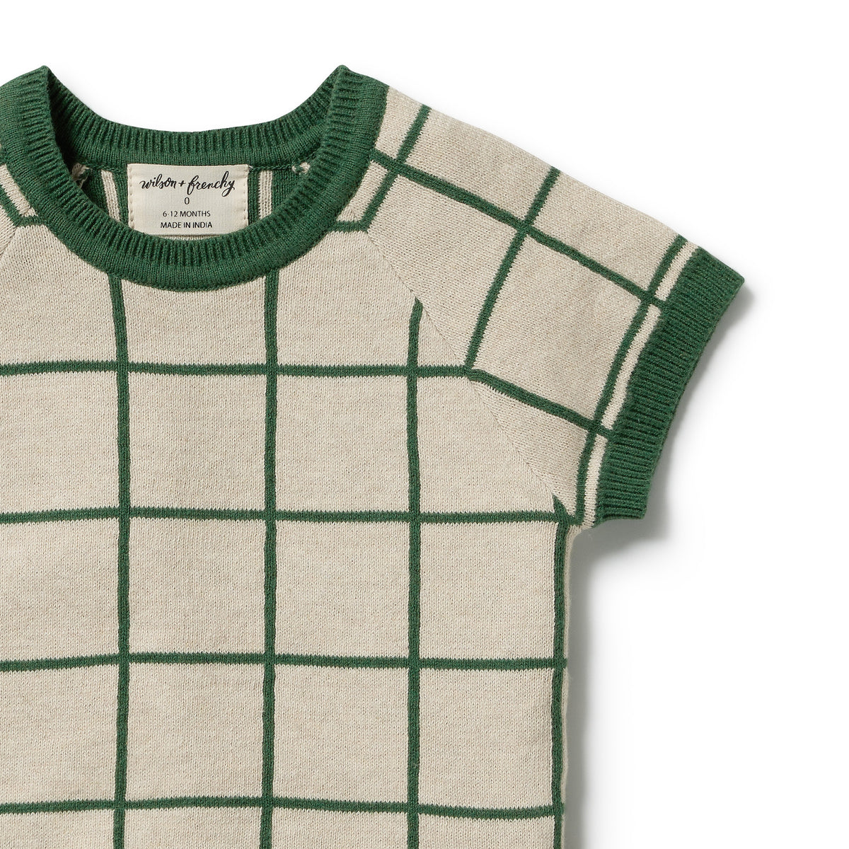 Lagoon Organic Knitted Check Set
