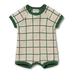 Lagoon Organic Knitted Check Growsuit