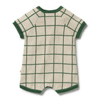 Lagoon Organic Knitted Check Growsuit