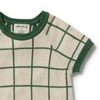 Lagoon Organic Knitted Check Growsuit