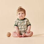 Lagoon Organic Knitted Check Growsuit