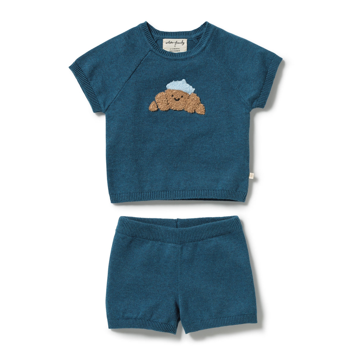 Little Croissant Organic Knitted Set